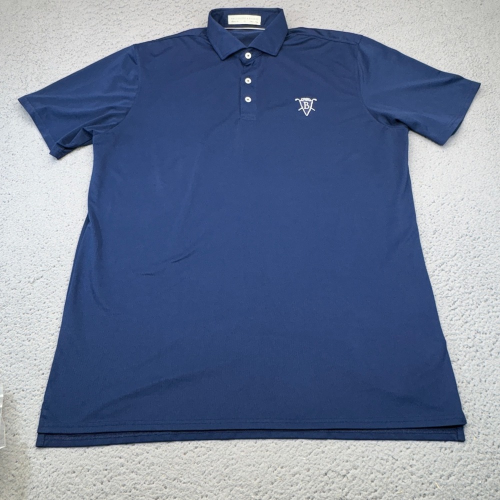 Holderness & Bourne Polo Shirt Mens XL Blue Performance Golf Butterfield CC